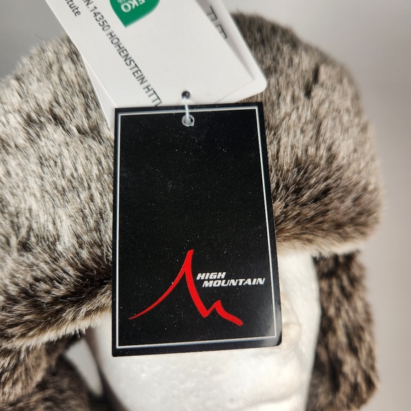 ENGELSONS Mens Trapper Hat Medium Blue Faux Fur Ear Flaps Winter Made Sweden NEW - Picture 5 of 13